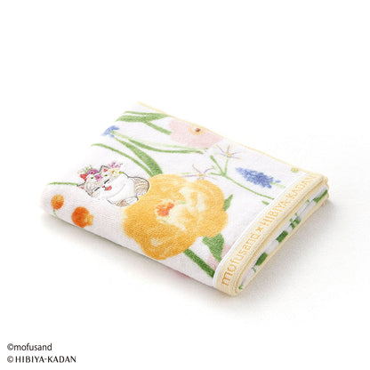 mofusand × HIBIYA-KADAN Face Towel (Spring Yellow)