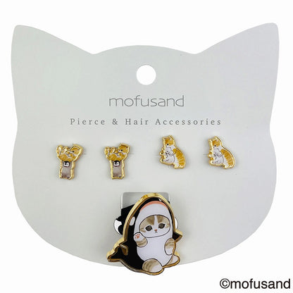 mofusand 耳環和頭髮彈性B