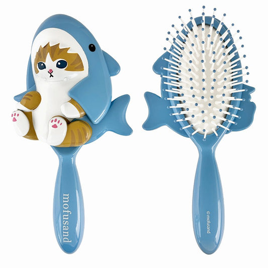 mofusand Die -cut hair brush (shark Nyan)