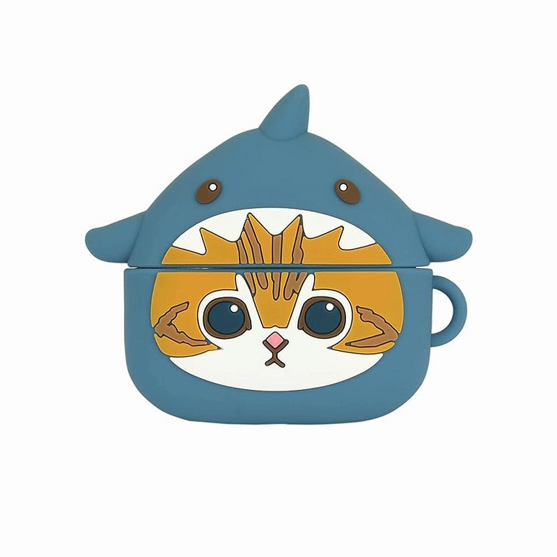 mofusand AirPods Pro（第二代）/AirPods Pro兼容硅胶案例（鲨鱼猫)