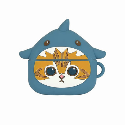 mofusand AirPods Pro（第二代）/AirPods Pro兼容硅胶案例（鲨鱼猫)