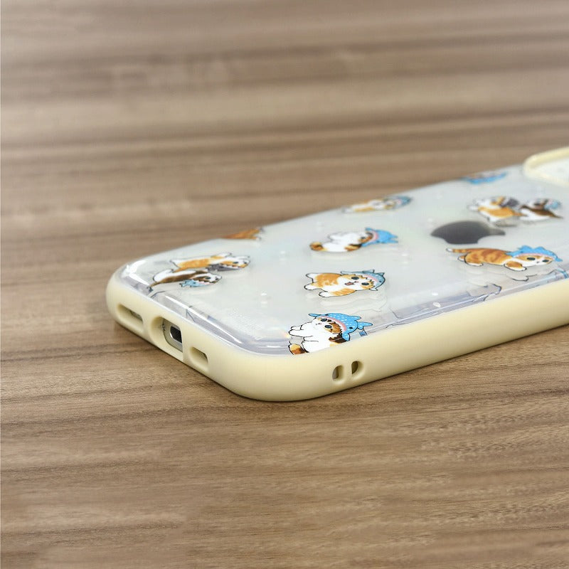 mofusand IIIIfit Clear iPhone対応ケース(ジンベイザメにゃん)