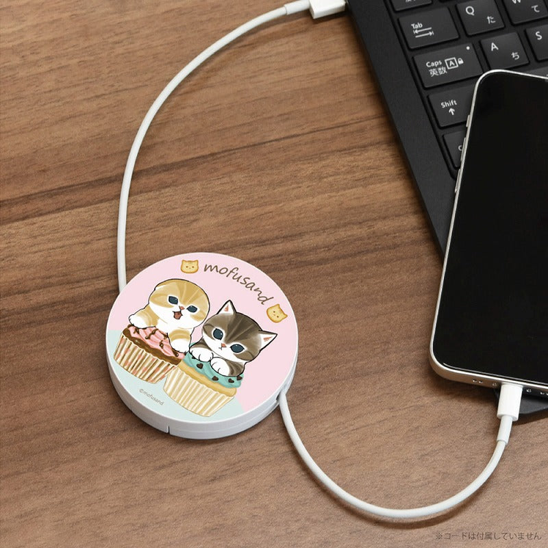 mofusand コードリールケース(カップケーキにゃん)