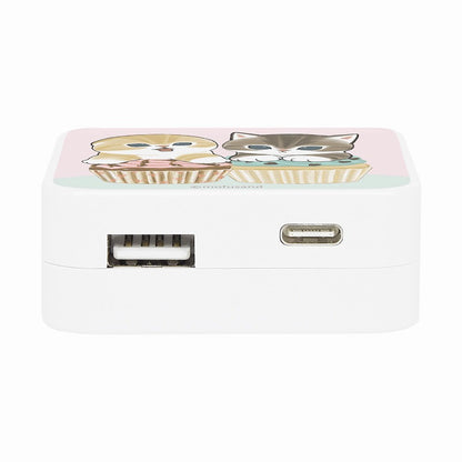 mofusand USB/USB Type-C AC適配器（紙杯蛋糕Nyan）