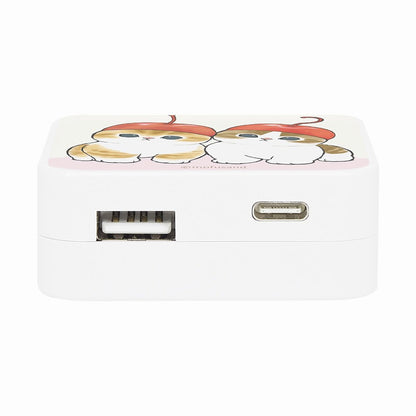mofusand USB/USB Type-C AC 어댑터 (체리)