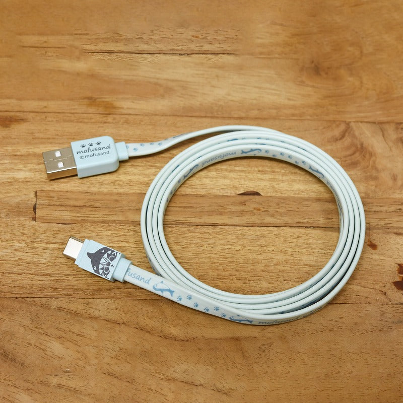 mofusand USB Type-C対応 同期&充電ケーブル(サメにゃん)