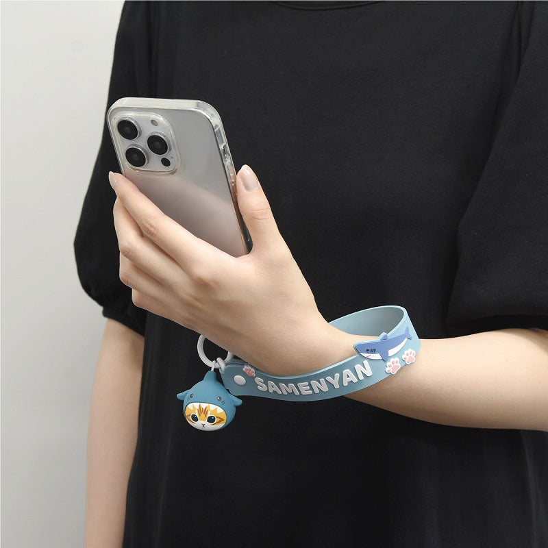 mofusand 3D mascot multi -ring plus hand strap (Shark Meow)