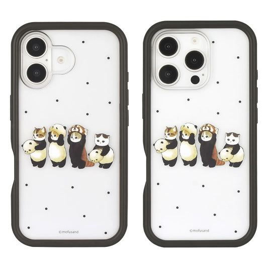 mofusand Plan frame iPhone compatible case (black)