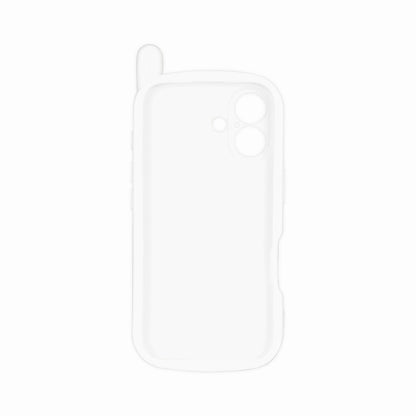 mofusand iPhone16 compatible Retro Galide style case (white)