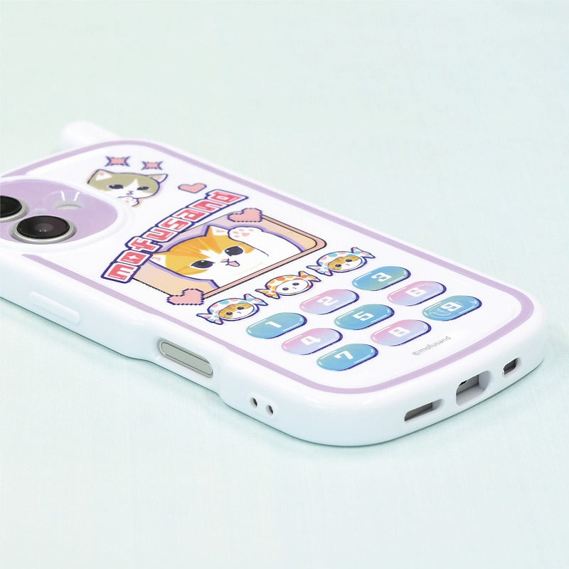 mofusand iPhone16 compatible Retro Galide style case (white)