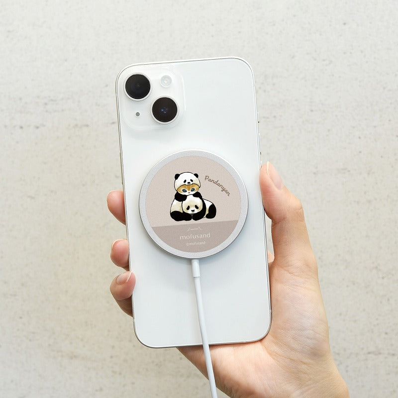 mofusand MagSafe対応ワイヤレスチャージャー(パンダにゃん)