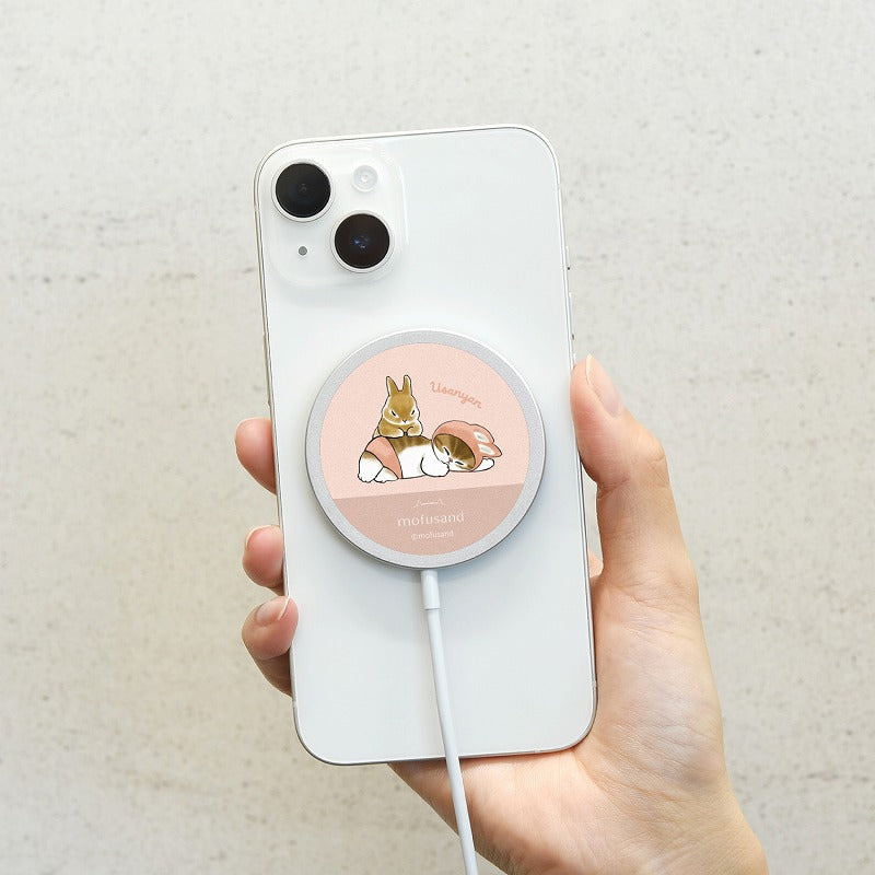 mofusand MAGSAFE compatible wireless charger (Rabbit Meow)