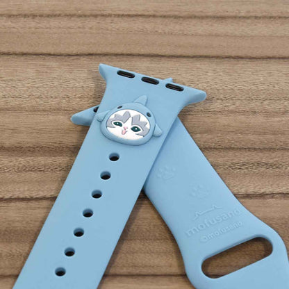 mofusand Apple Watch 42/41/40/38mm Silicone Band (Shark Meow)