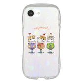 mofusand Crystal Clear Case for iPhone16e (Cream Soda Meow)