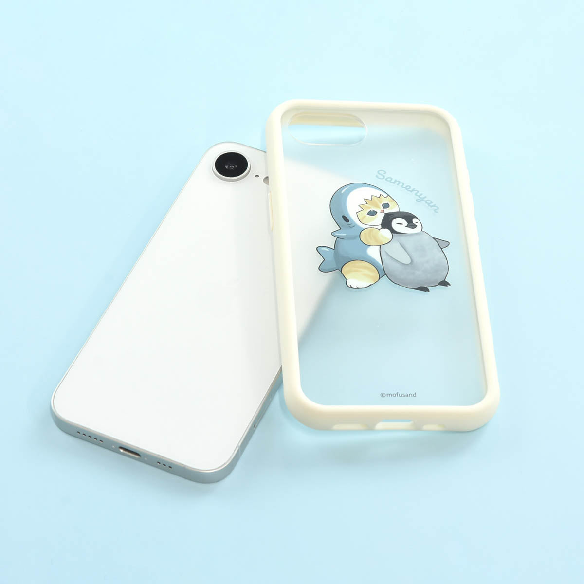 mofusand IIIIfit Plump Frame Case for iPhone16e (Ivory)
