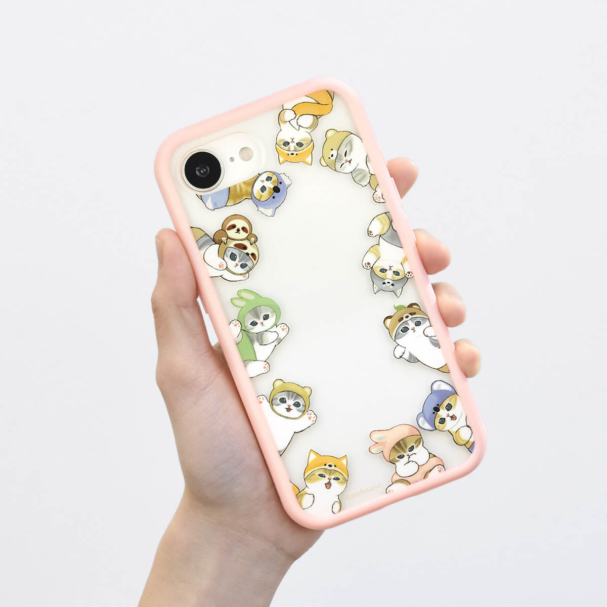 mofusand IIIIfit プランプフレーム iPhone16e対応ケース(ピンク)