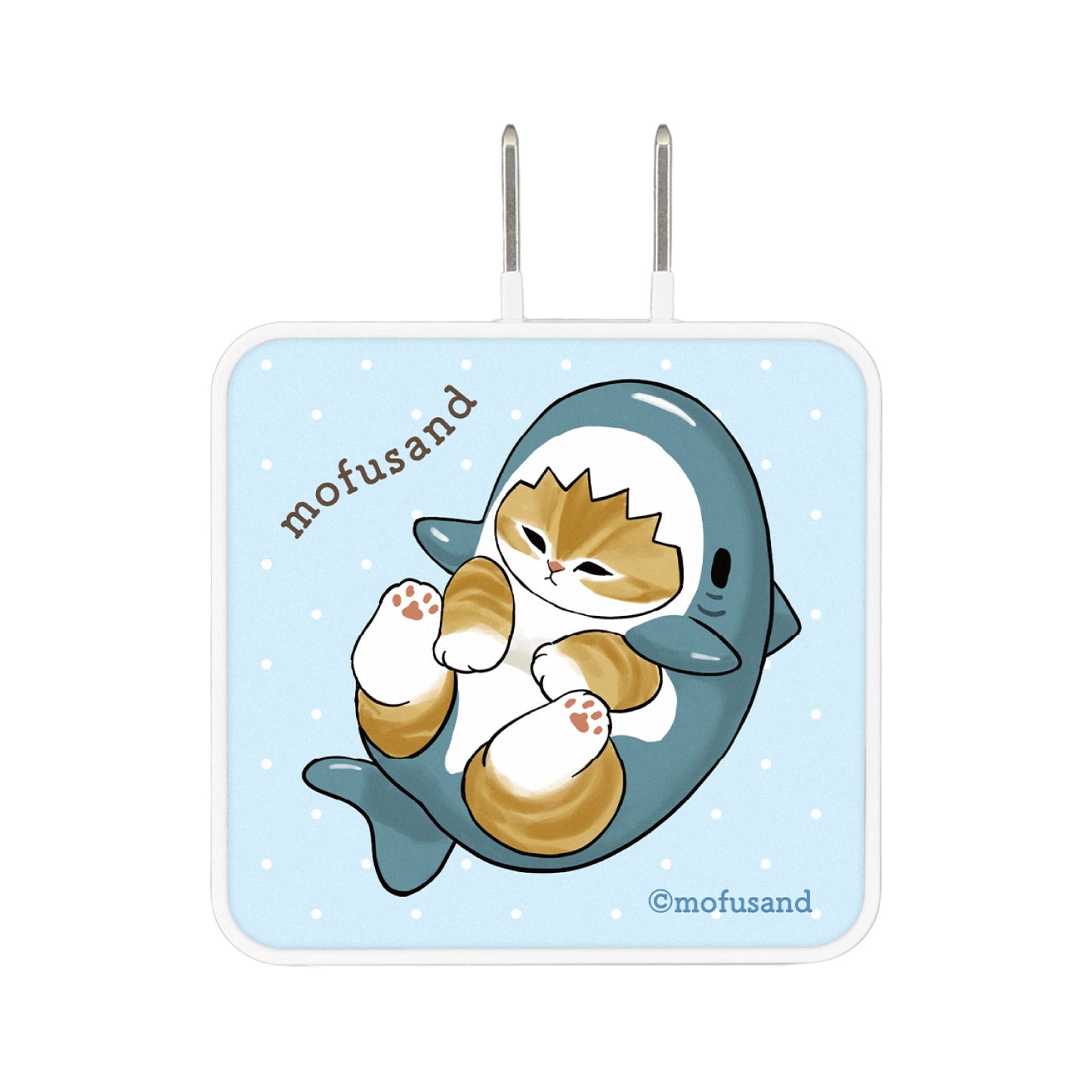 mofusand USB Type-C AC Adapter (Shark Meow)