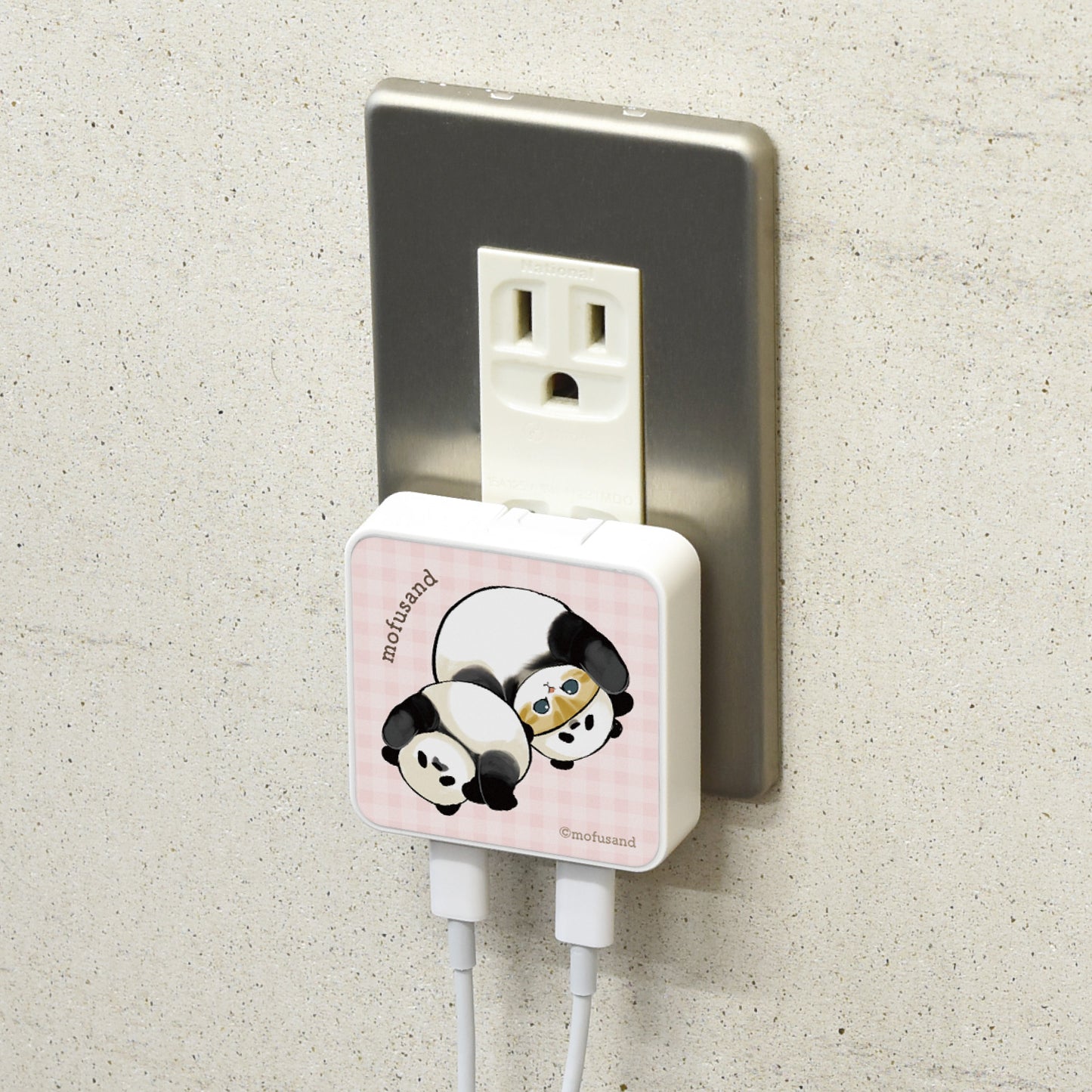 mofusand USB Type-C ACアダプタ(パンダにゃん)