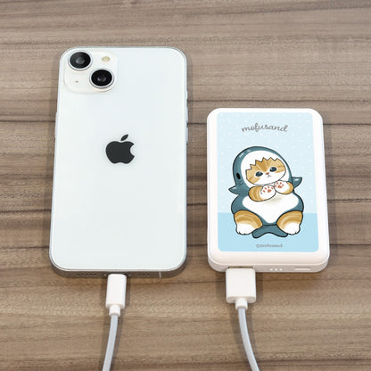 mofusand MagSafe-Compatible Wireless Lithium Charger 5000mAh (Shark Meow)
