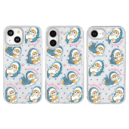 mofusand Camera Frame iPhone Compatible Case (Shark Meow)