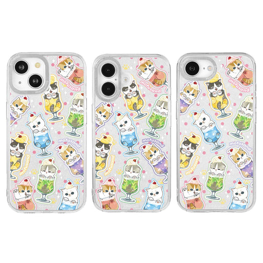 mofusand Camera Frame iPhone Compatible Case (Cream Soda Meow)