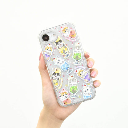 mofusand 카메라 프레임 iPhone 호환 케이스 (크림소다냥)