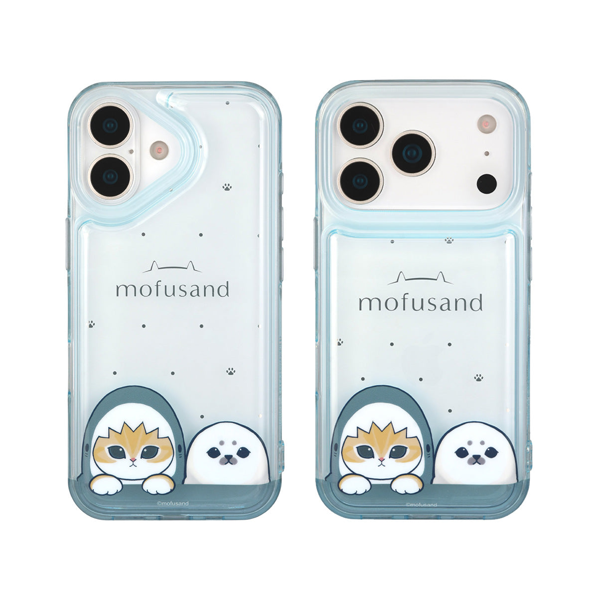 mofusand IIIIfit Clear iPhone17シリーズ対応ケース(サメにゃん2)