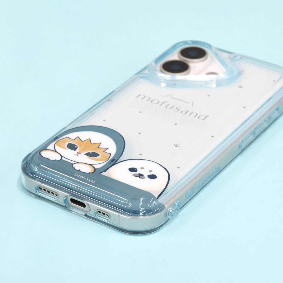 mofusand IIIIfit Clear iPhone17シリーズ対応ケース(サメにゃん2)
