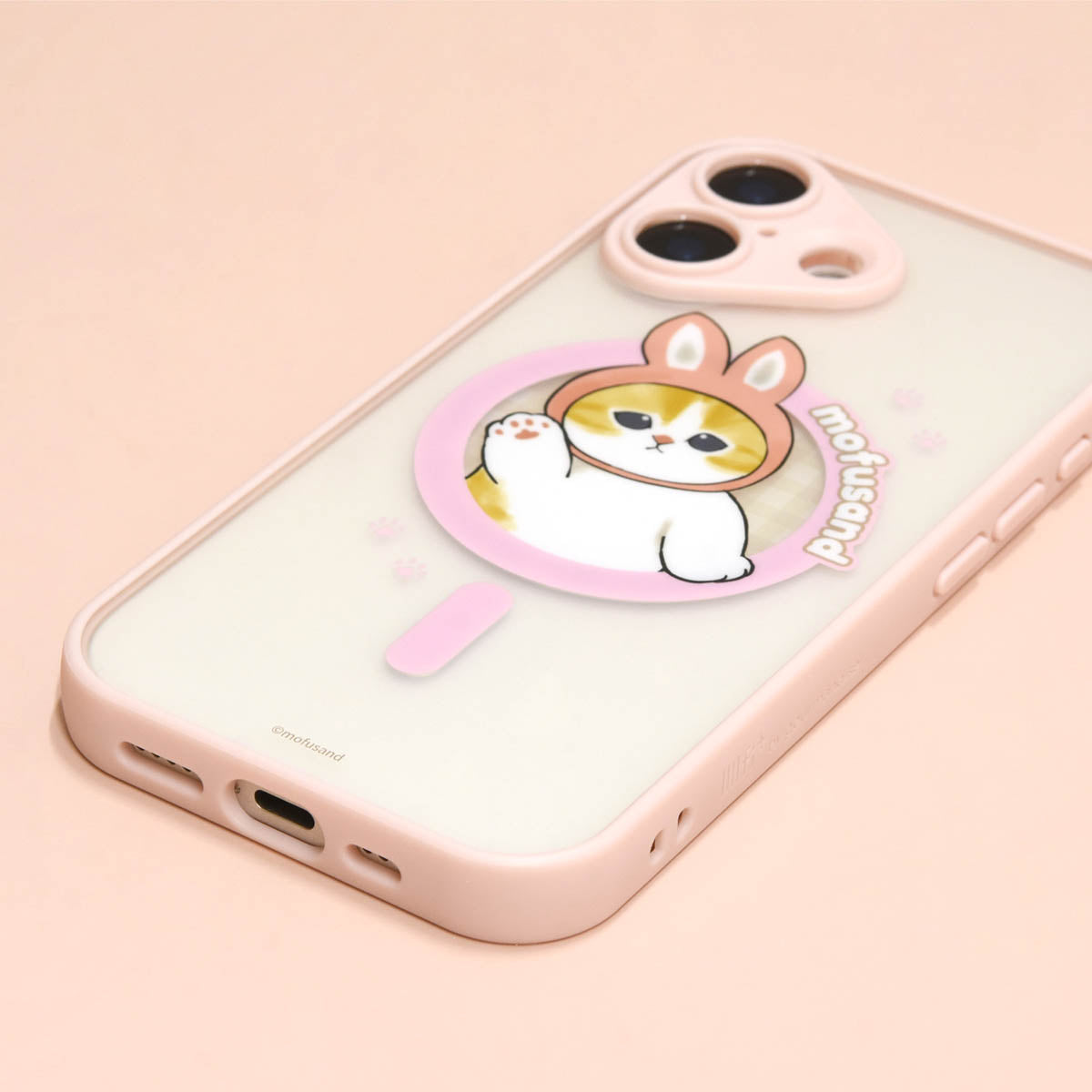 mofusand IIIIfit プランプフレーム iPhone17 MagSafe対応ケース(うさにゃん)