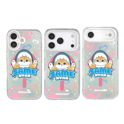 mofusand Camera Frame iPhone MagSafe Case (Shark Meow)