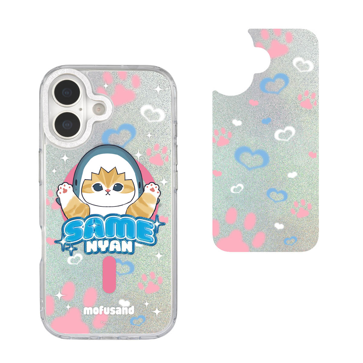 mofusand Camera Frame iPhone MagSafe Case (Shark Meow)