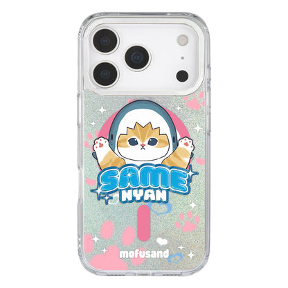mofusand Camera Frame iPhone MagSafe Case (Shark Meow)