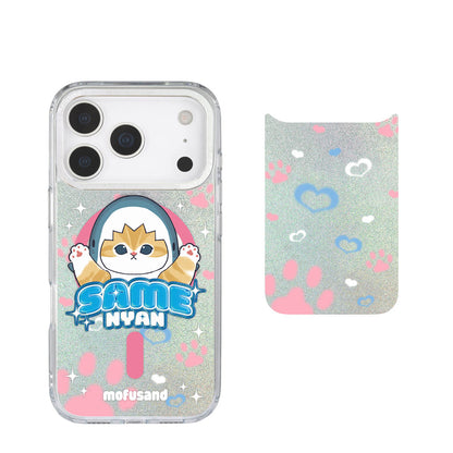 mofusand Camera Frame iPhone MagSafe Case (Shark Meow)