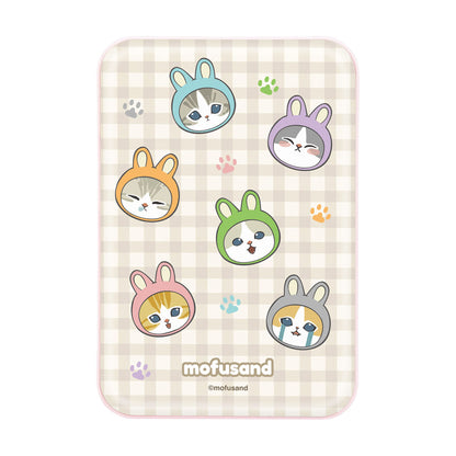 mofusand MagSafe-Compatible Wireless Lithium Charger 5000mAh (Rabbit Meow)