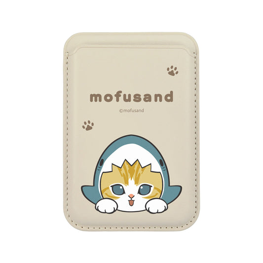 mofusand MagSafe Compatible Card Wallet (Shark Meow)