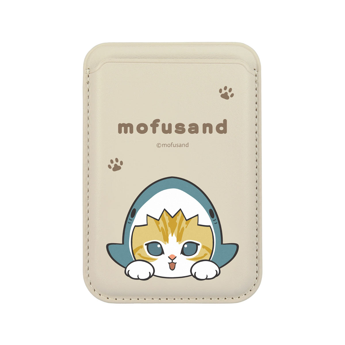 mofusand MagSafe Compatible Card Wallet (Shark Meow)