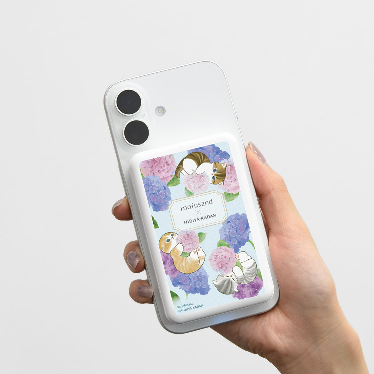 mofusand×日比谷花壇 MagSafe対応ワイヤレスリチウム充電器5000mAh(夏)