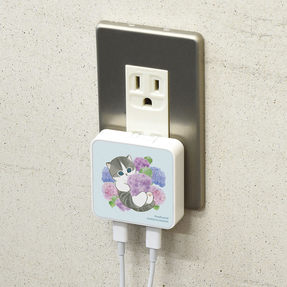 mofusand×日比谷花壇 USB Type-C ACアダプタ(夏)