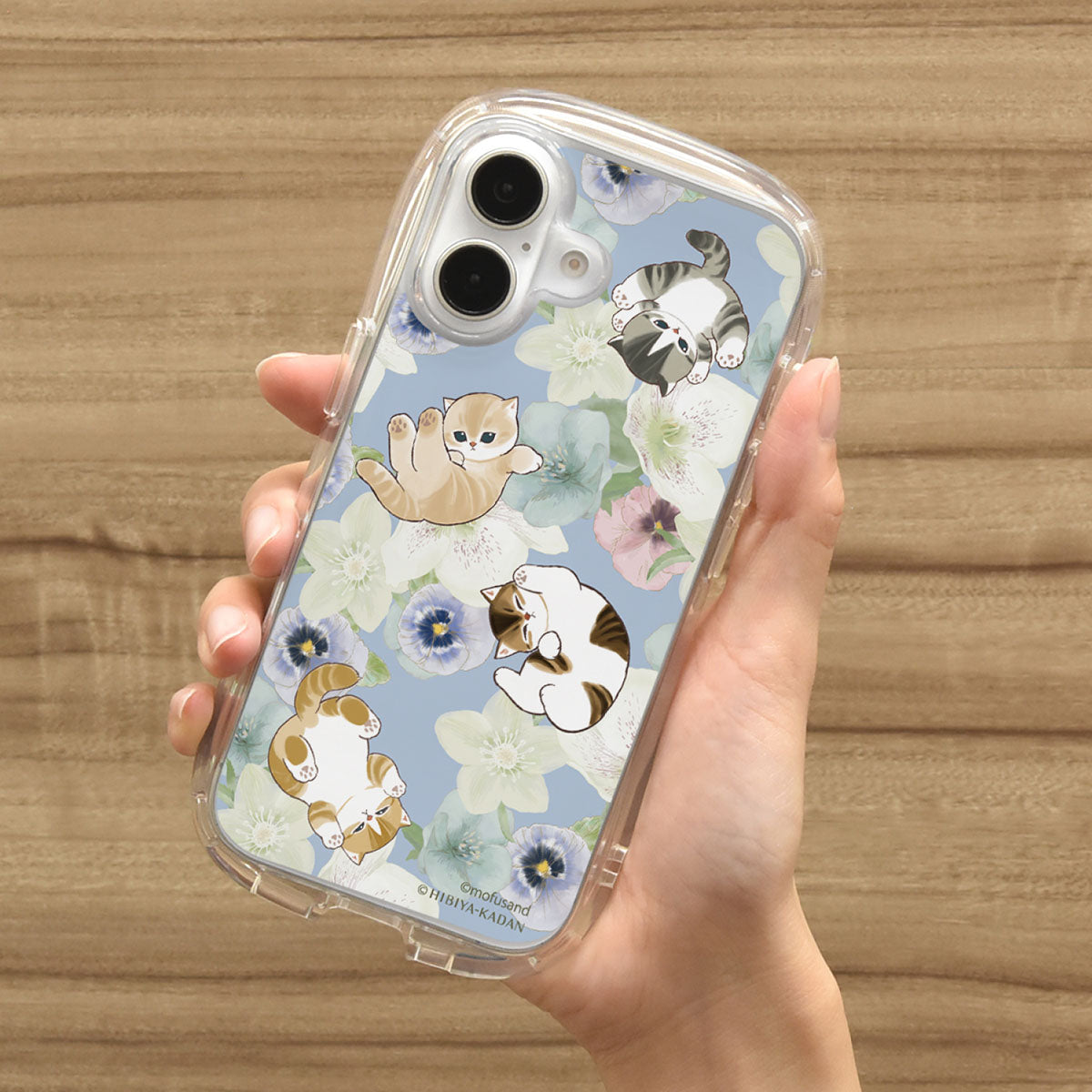 mofusand×日比谷花壇 iPhone対応クリスタルクリアケース(冬)