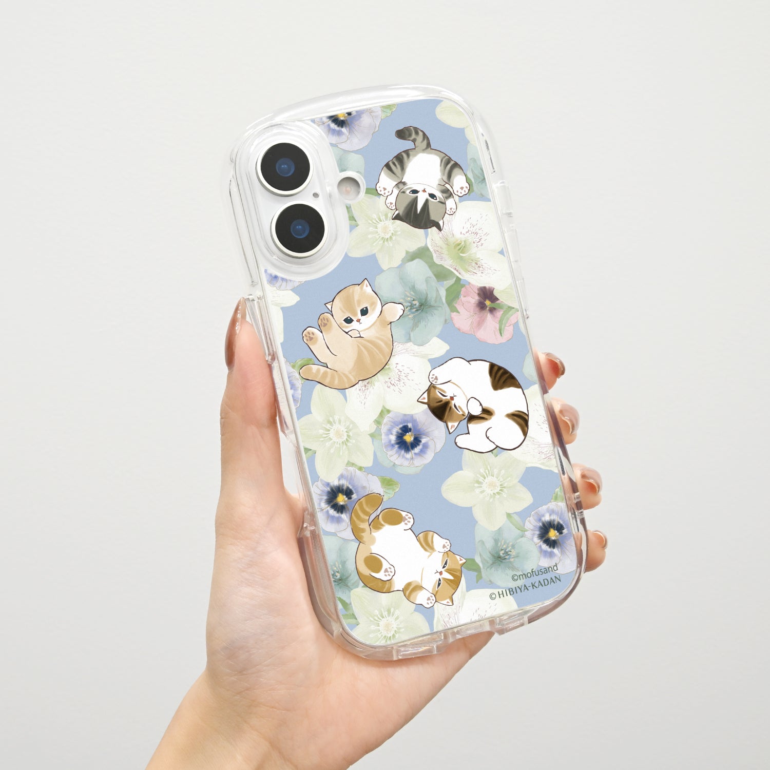 mofusand×日比谷花壇 iPhone対応クリスタルクリアケース(冬