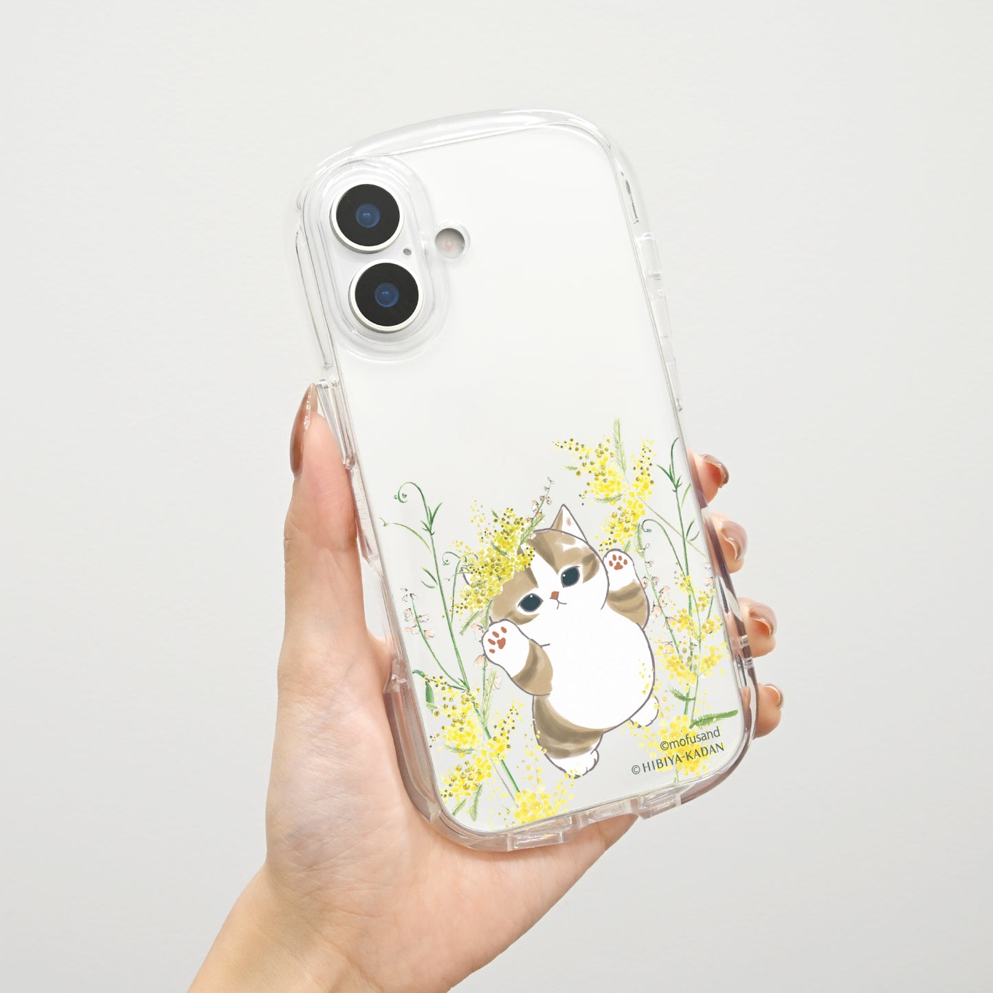 mofusand×日比谷花壇 iPhone対応クリスタルクリアケース(春)