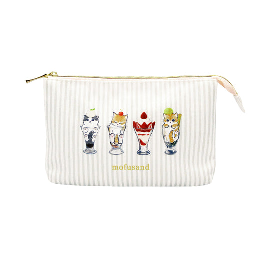 mofusand Flat pouch (striped)
