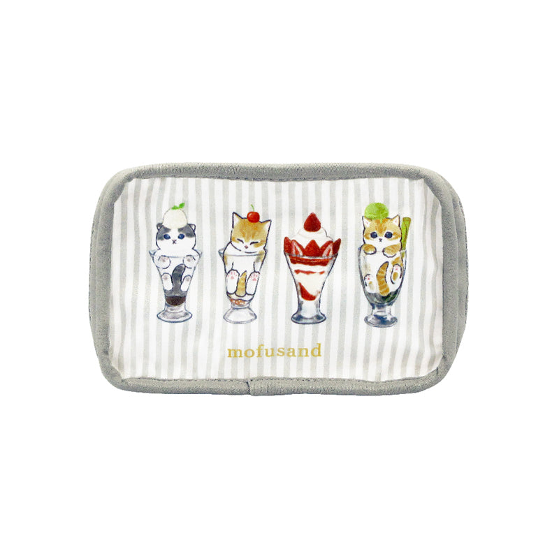 mofusand ミニスクエアポーチ(ストライプ)