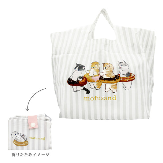 mofusand MINI eco bag with bottom plate (striped)