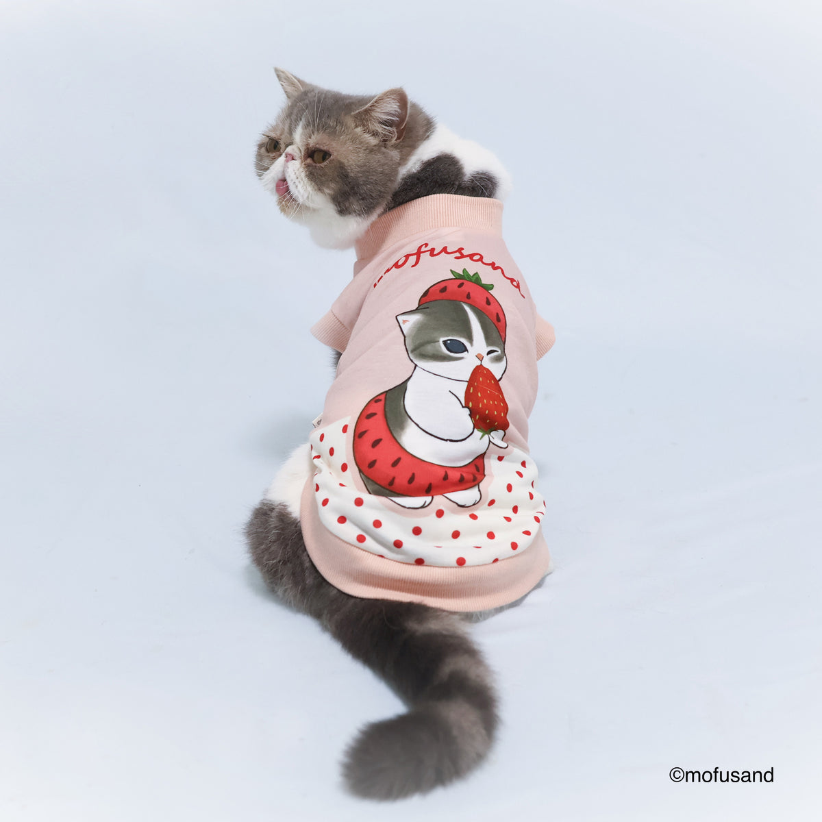 mofusand Sweatshirt 1 (Strawberry Meow)