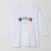 mofusand 7 minutes length T -shirt Hachiware White