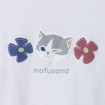 mofusand 7分丈Tシャツ ハチワレ ホワイト