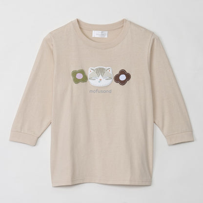 mofusand 7分钟长的T衬衫Sabatra Sand Beige