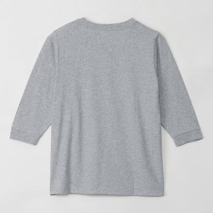 mofusand 7 -length T -shirt tea trimming gray