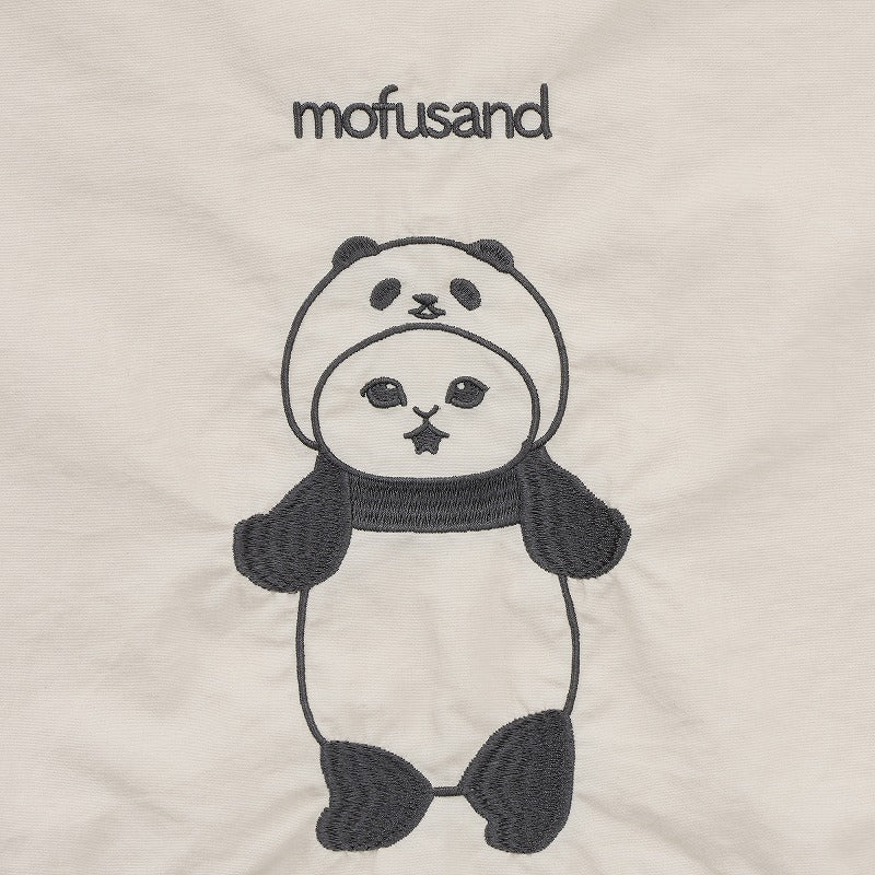 mofusand 刺繍トートバッグ パンダにゃん ホワイト